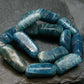 Neon Blue Apatite Genuine Bracelet ~ 7 Inches ~ 15mm Tumbled Beads