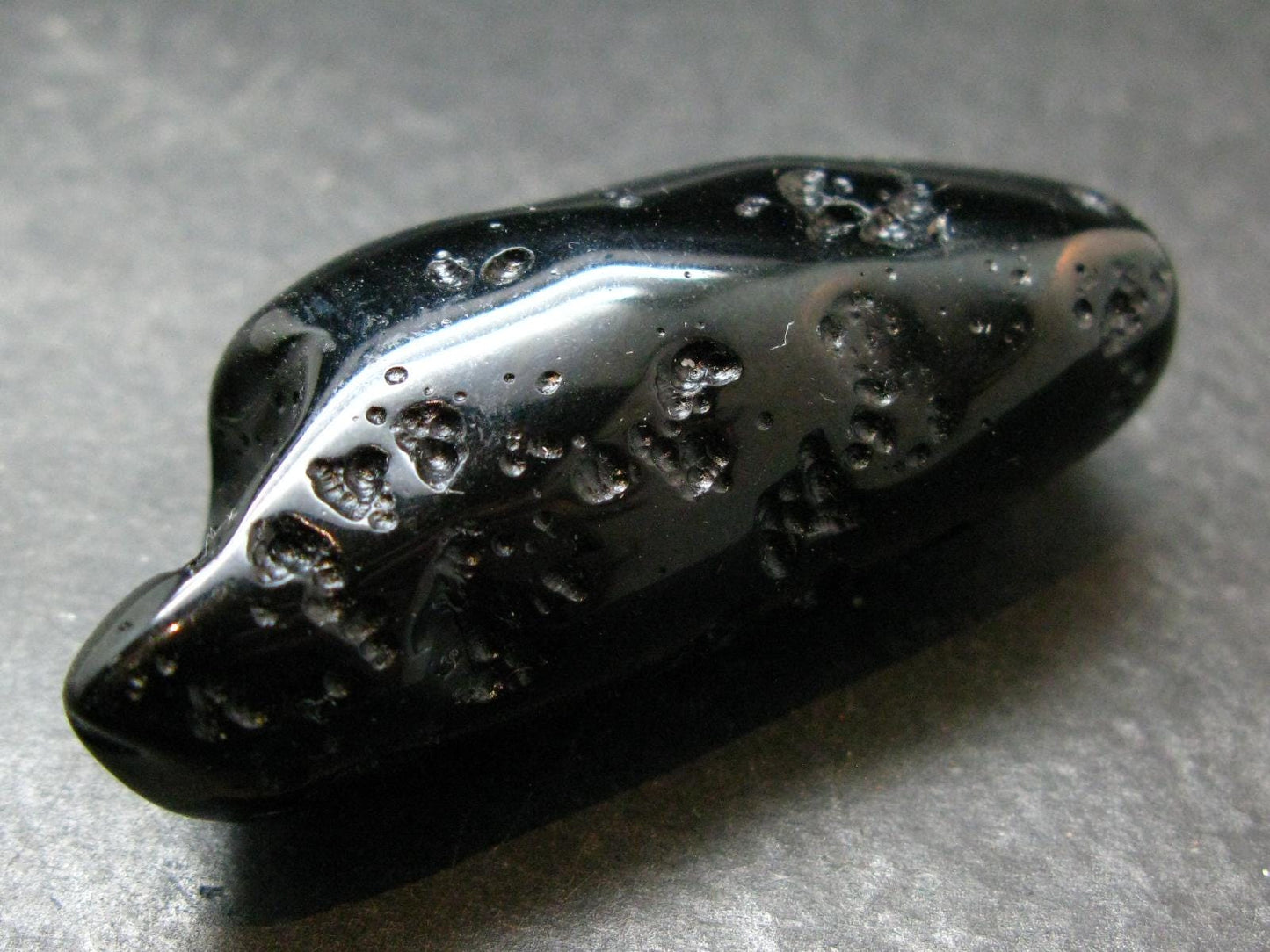 Rare Large Black Tibetan Tektite Tumbled Stone from Tibet - 2.4" - 48.43 Grams