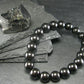 Shungite Genuine Bracelet ~ 7 Inches ~ 10mm Round Beads