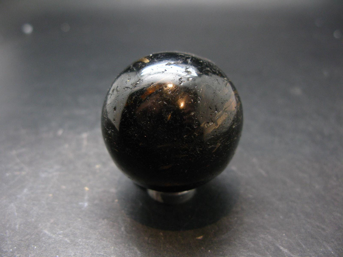 Nuumite Nuummite Sphere Ball From Greenland - 1.5" - 103.72 Grams