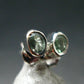 Alexandrite Gem Silver Stud Earrings From Russia - 0.85 Grams