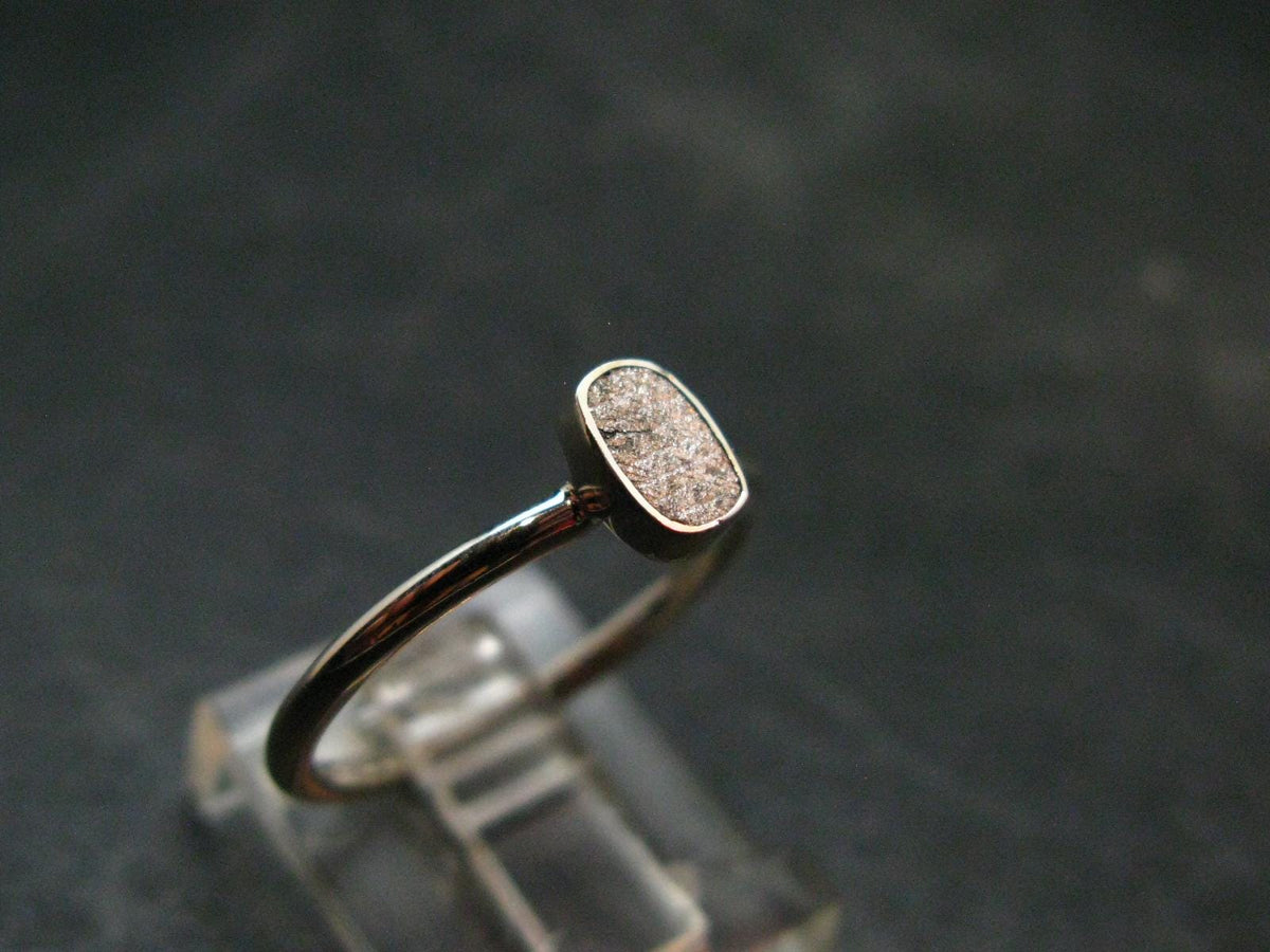 Muonionalusta Meteorite Sterling Silver Ring from Sweden - 1.52 Grams - Size 7