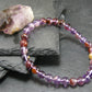 Cacoxenite in Amethyst Genuine Bracelet ~ 7 Inches ~ 6mm Round Beads