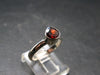 Natural Round Faceted Red Garnet Sterling Silver Ring - Size 6 - 2.24 Grams