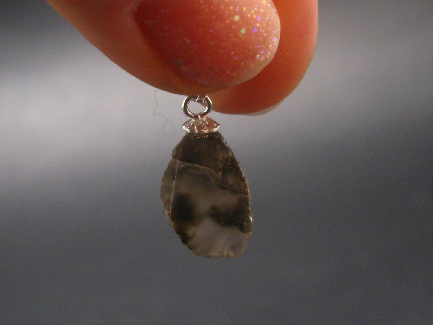 Phenakite Phenacite Crystal Silver Pendant from Russia - 0.7" - 1.23 Grams