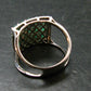 Emerald Faceted Silver Ring from Colombia - 4.70 Grams Total - Size 8.25