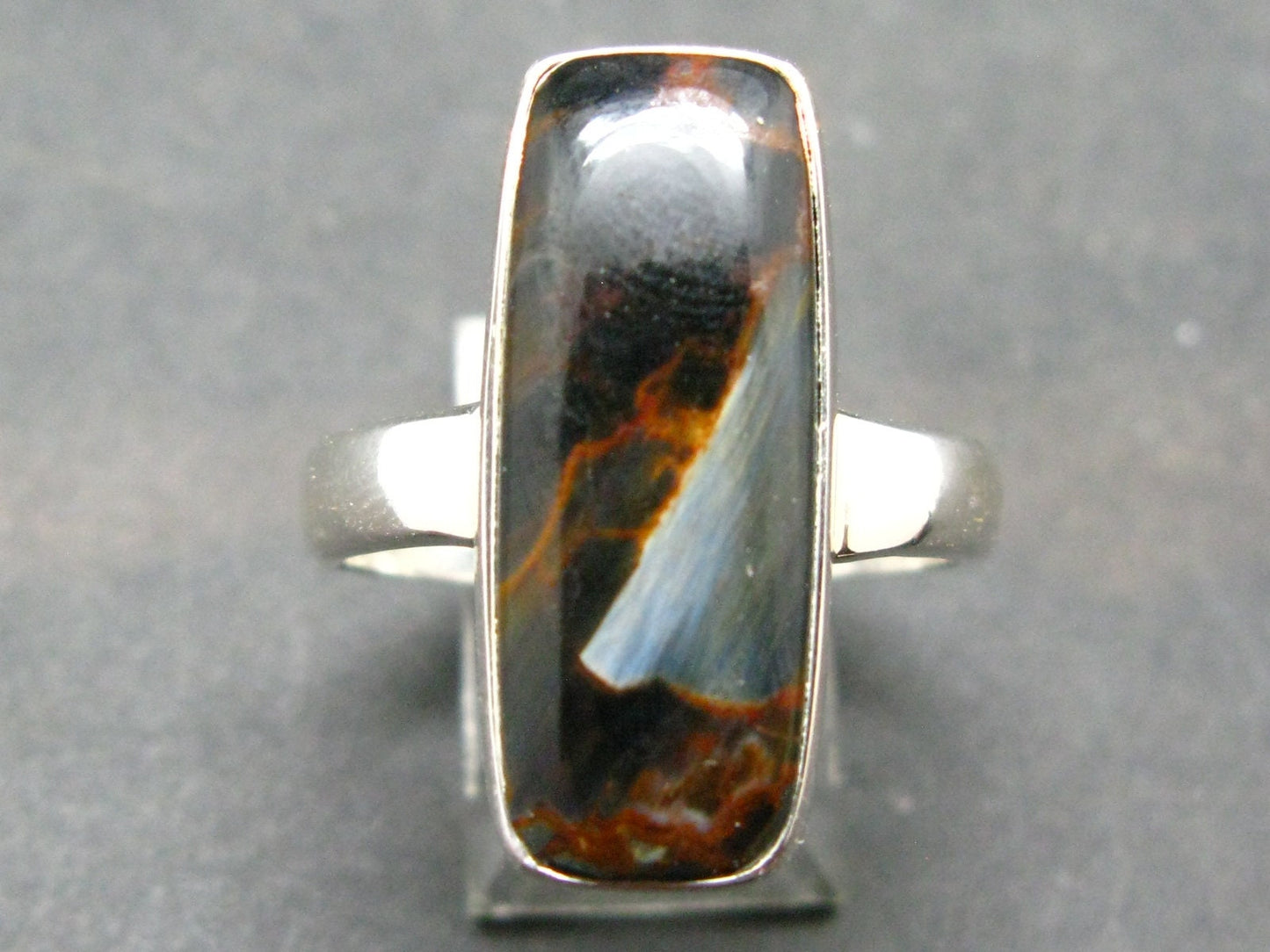 Pietersite Silver Ring From Namibia - Size 10 - 5.81 Grams