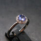 Tanzanite (Zoisite) Sterling Silver Ring - 1.77 Grams - Size 7