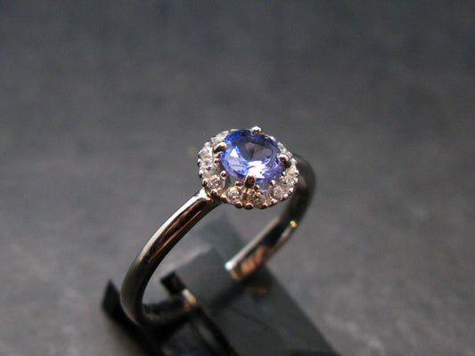 Tanzanite (Zoisite) Sterling Silver Ring - 1.77 Grams - Size 7