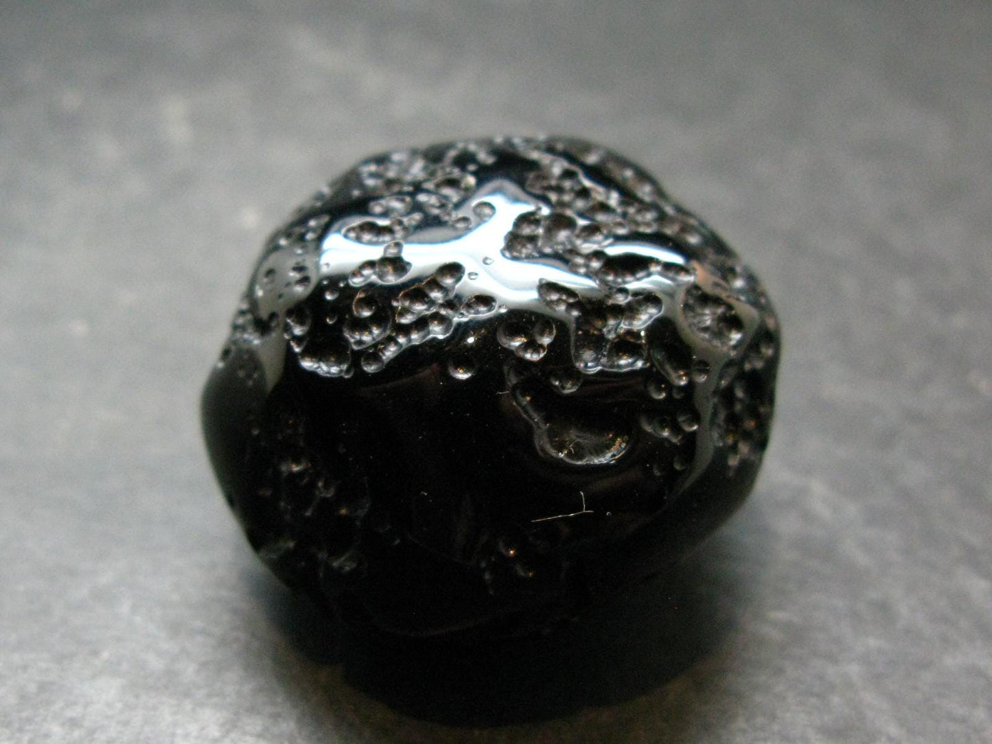 Rare Large Black Tibetan Tektite Tumbled Stone from Tibet - 1.4" - 40.85 Grams