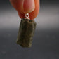 Extremely Rare Raw Gem Green Kornerupine Silver Pendant Crystal From Tanzania - 5.09 Grams - 1.0"