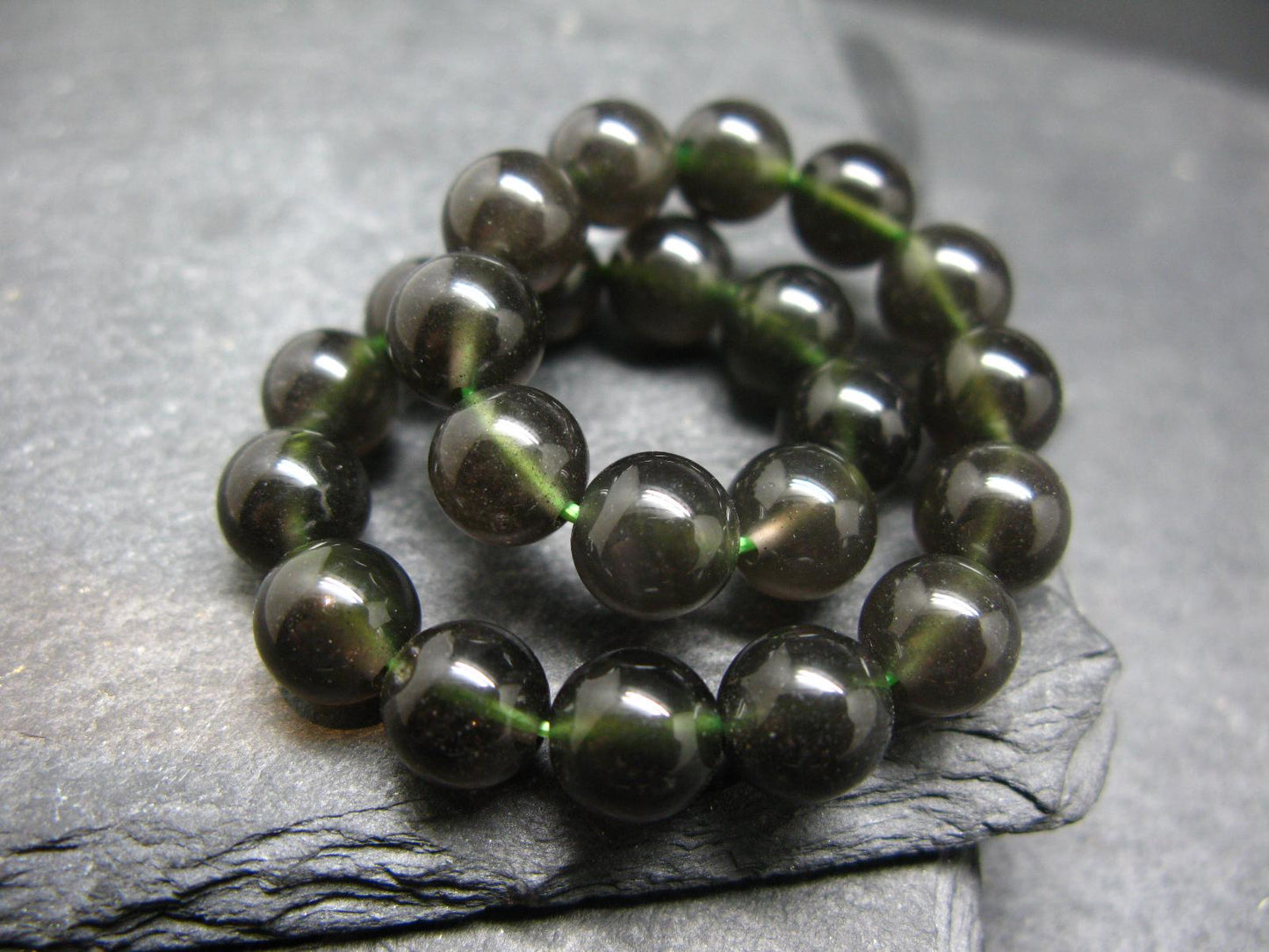 Agni Manitite Cintamani Stone Tektite Genuine Bracelet ~ 7 Inches ~ 8mm Round Beads