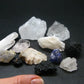 Synergy 12 Set Phenakite Moldavite Natrolite Petalite Danburite Tektite Scolecite Herderite Tanzanite Brookite 135.64 Gr