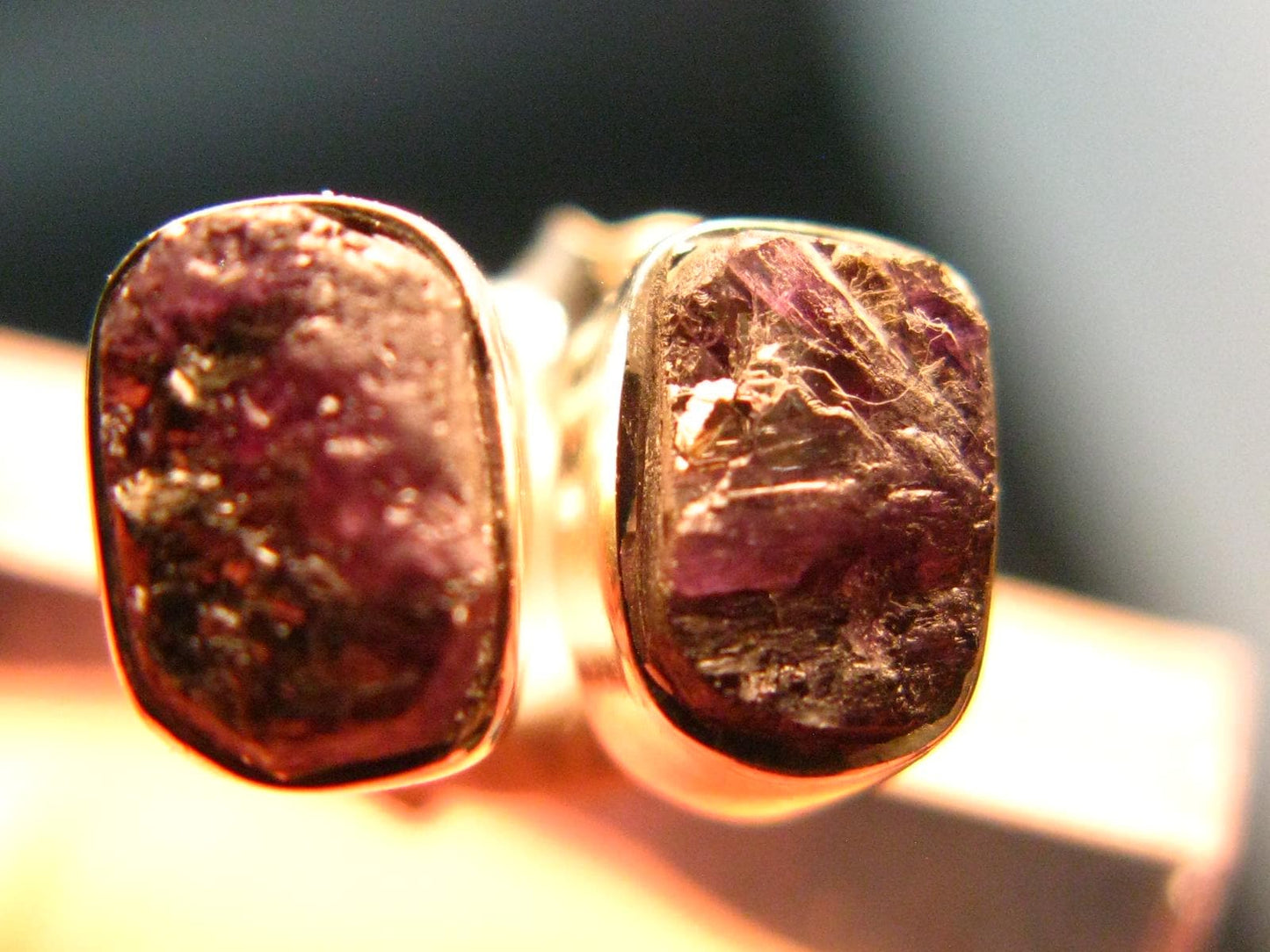 Alexandrite Stud Earrings Sterling Silver From Zimbabwe - 1.73 Grams