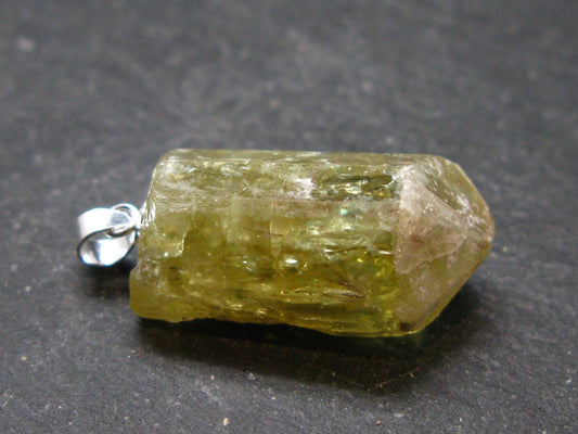 Large Gold Apatite Tumbled Pendant from Mexico - 7.72 Grams - 1.2"