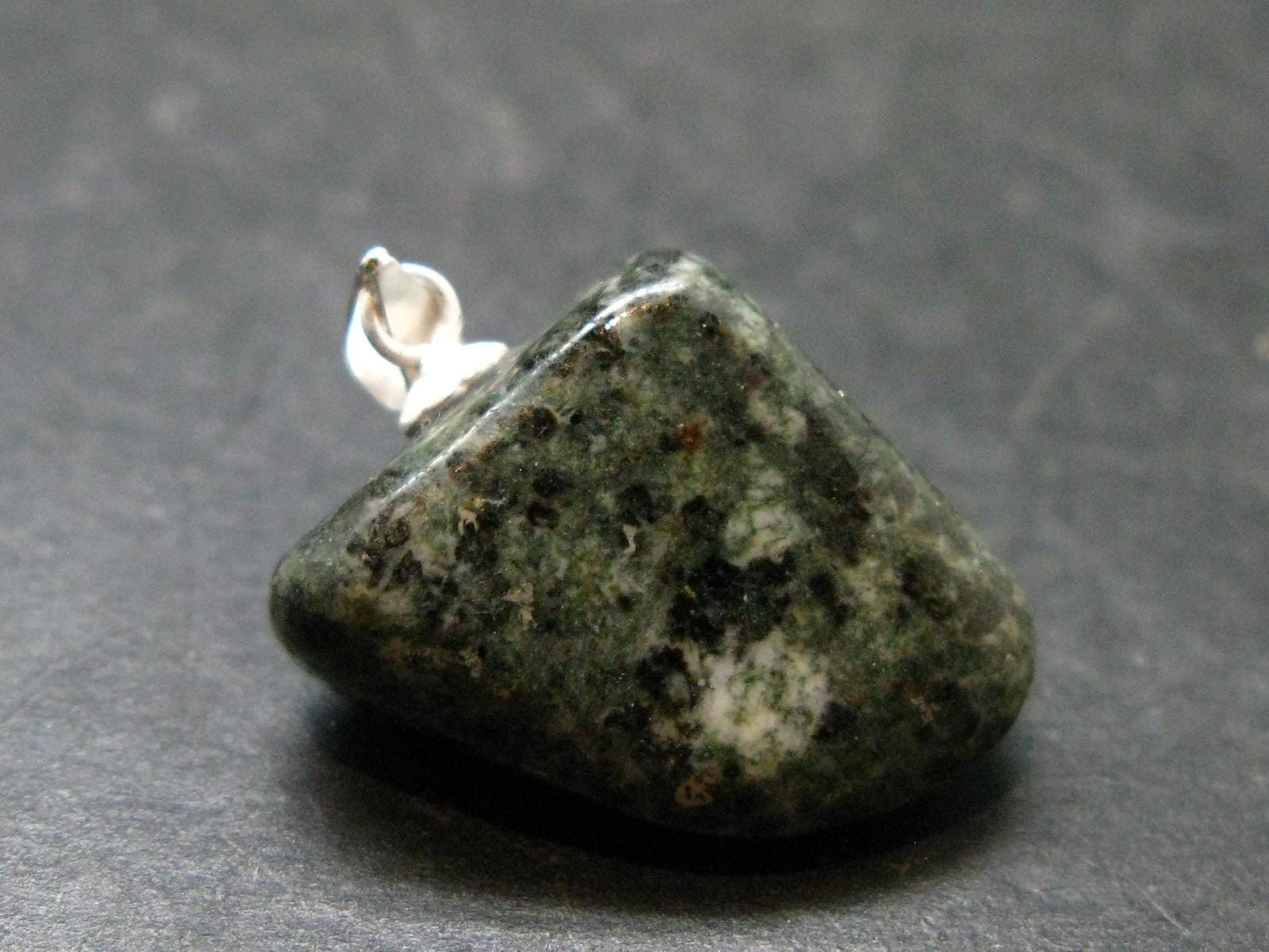 Rare Stonehenge Bluestone SS Pendant From Wales UK - 1.0" - 5.73 Grams