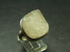 Natural Gem Raw Libyan Desert Glass Tektite Sterling Silver Ring from Libya - Size 5.25 - 10.26 Grams