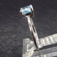 Natural Round Shaped London Blue Topaz Crystal Sterling Silver Ring - Size 5 - 1.21 Grams