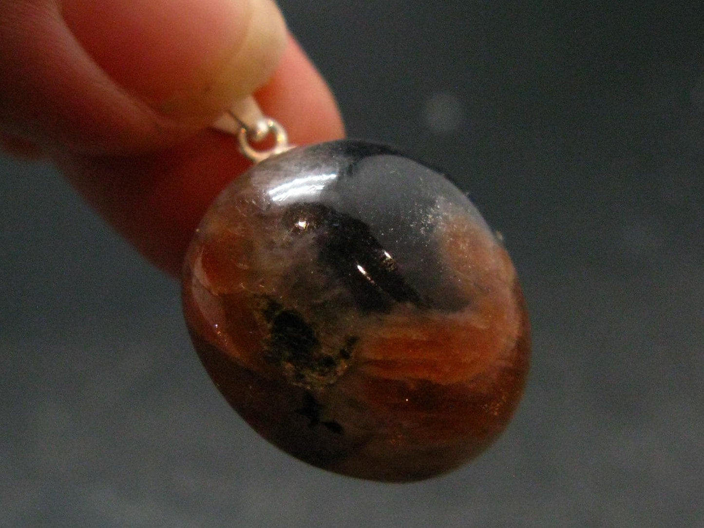 Iolite Cordierite & Sunstone Silver Pendant From India - 1.0" - 7.22 Grams