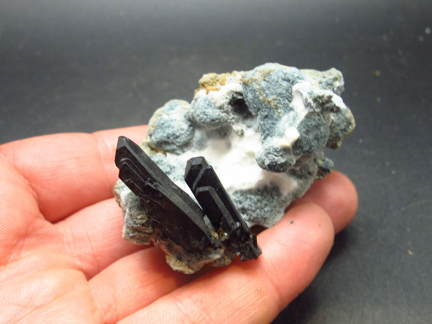 Neptunite on Natrolite Cluster From California - 2.6"