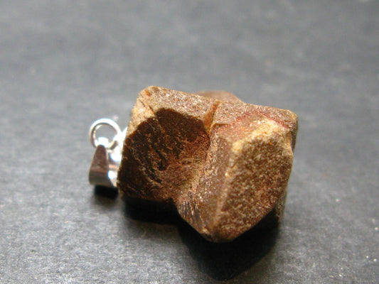 Staurolite Silver Pendant From USA - 0.8" - 3.55 Grams