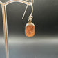 Natural Rhodochrosite Sterling Silver Dangle Earrings | Pink Crystal Earrings