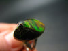 Ammolite Amolite Sterling Silver Ring From Canada - 4.31 Grams - Size 8