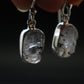 Gray Herderite Silver Earrings from Africa - 1.1" - 3.0 Grams