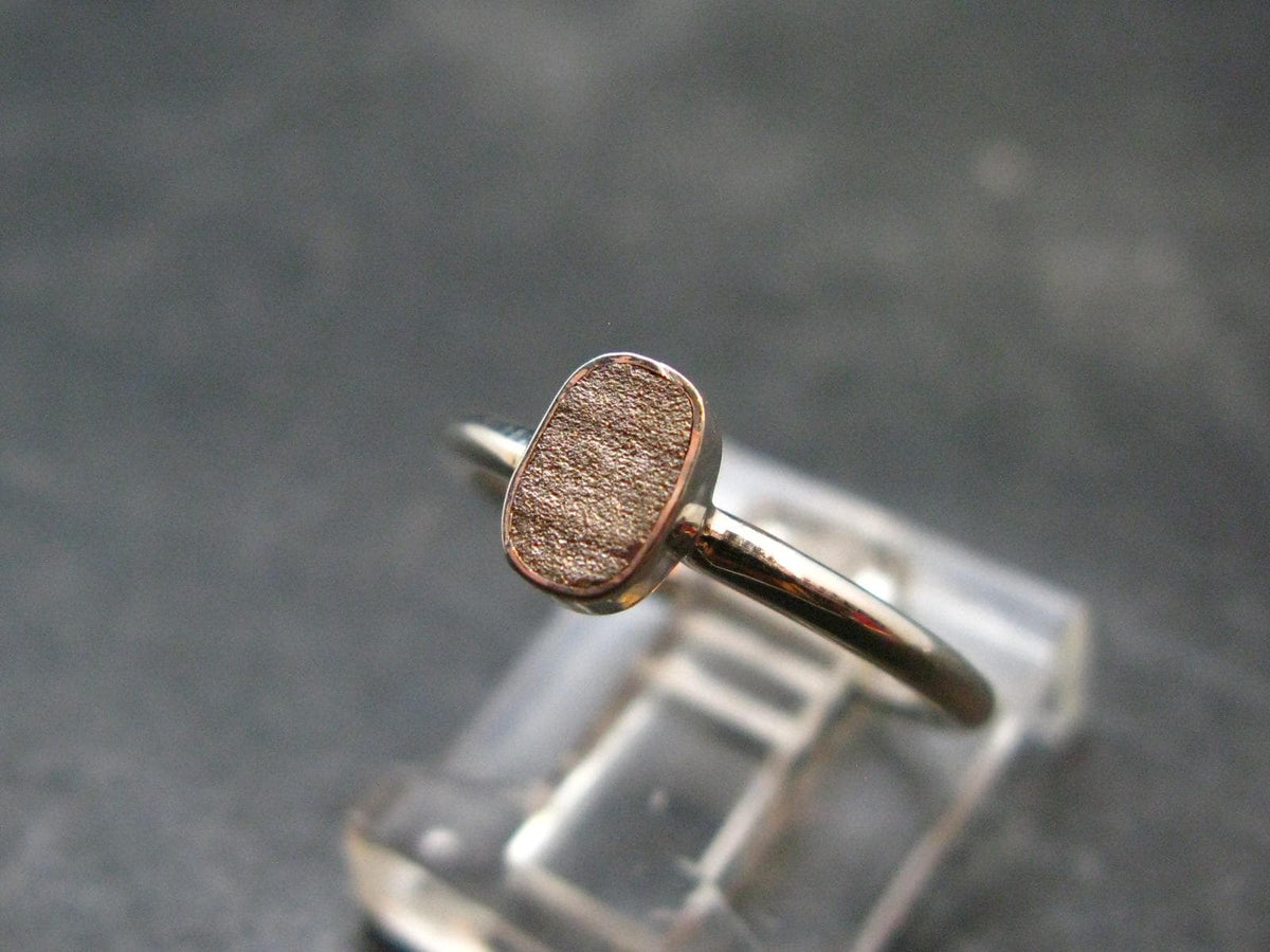 Muonionalusta Meteorite Sterling Silver Ring from Sweden - 1.42 Grams - Size 5