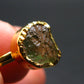 Moldavite Gold Plated Silver Ring - Size 9 - 2.10 Grams