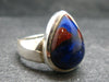Pear shaped Cabochon Brownish Red Bustamite Silver 925 Ring from South Africa - Size 9