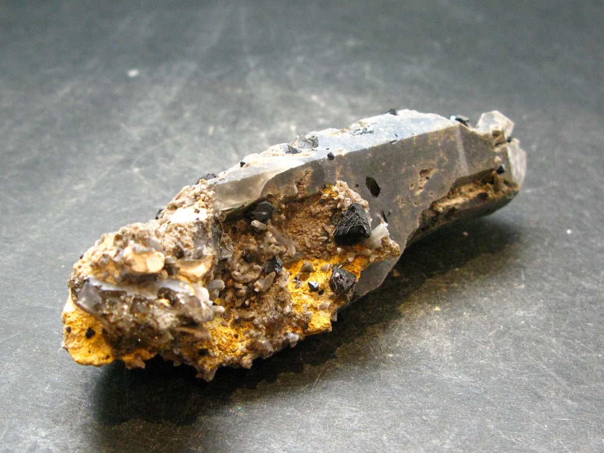 Brookite On Quartz Cluster From Arkansas - 7.89 Grams - 3.3"