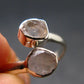 Gray Herderite Silver Ring from Africa - Size 9 - 2.24 Grams