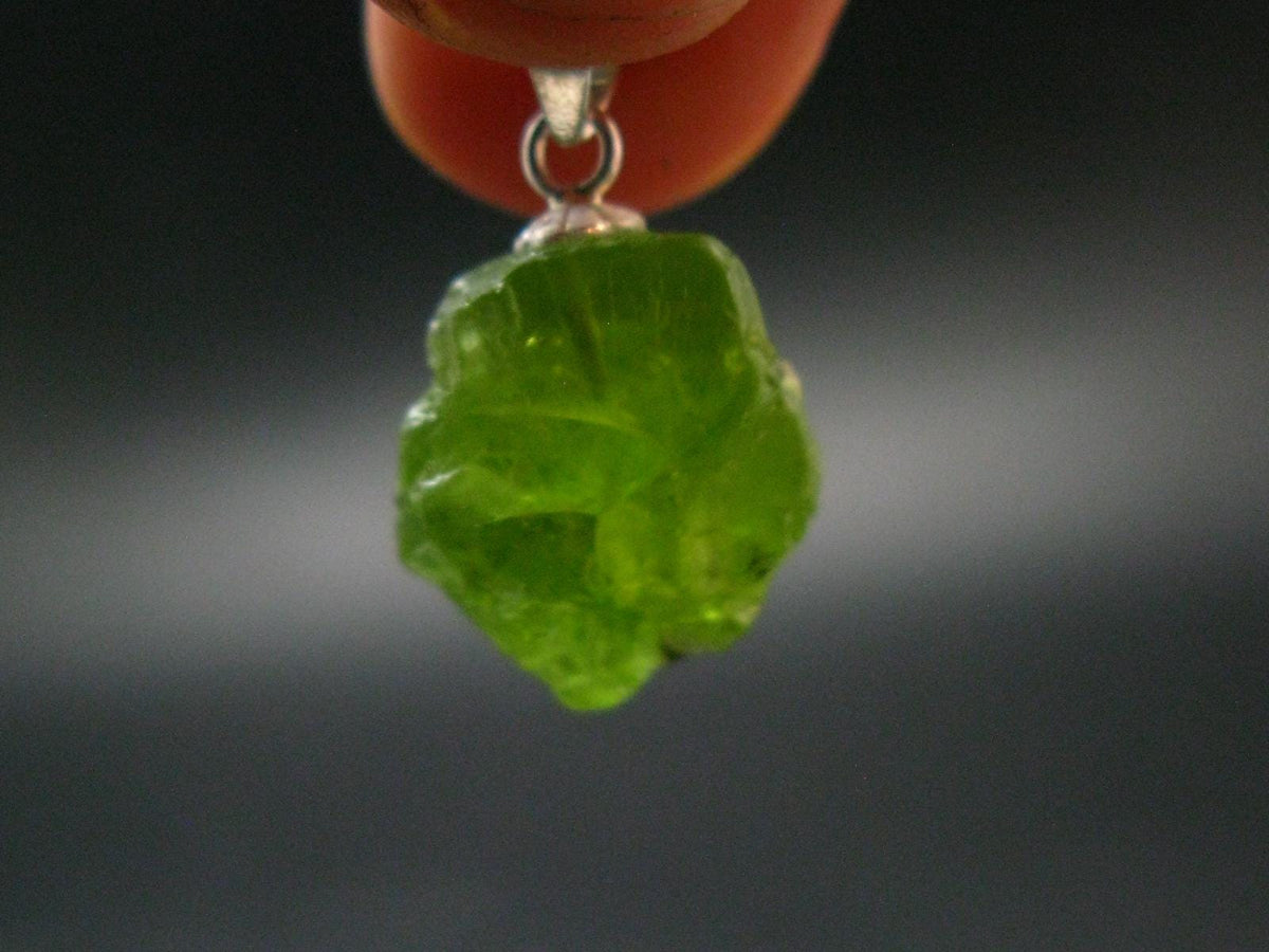 Peridot Olivine Pendant in SS From Arizona - 0.8" - 2.68 Grams