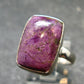 Rare Stichtite Silver Plated Ring from Australia - Size 8 - 4.53 Grams