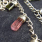 Tourmaline Crystal Silver Necklace from Brazil - 20" - 10.1 Grams