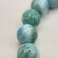 Natural Larimar Bracelet Blue Stone Beaded Bracelet Ocean Inspired Jewelry Gift