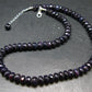 Purple Sugilite Rondelle Faceted Beads Necklace From Namibia - 19" - 48.64 Grams