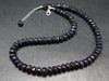 Purple Sugilite Rondelle Faceted Beads Necklace From Namibia - 19" - 48.64 Grams