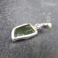 Natural Gem Moldavite Tektite SS Pendant from Czech Republic - 1.30 Grams - 0.9"