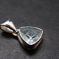 Stunning Genuine Faceted Aquamarine Gem Sterling Silver Pendant From Brazil - 0.7"