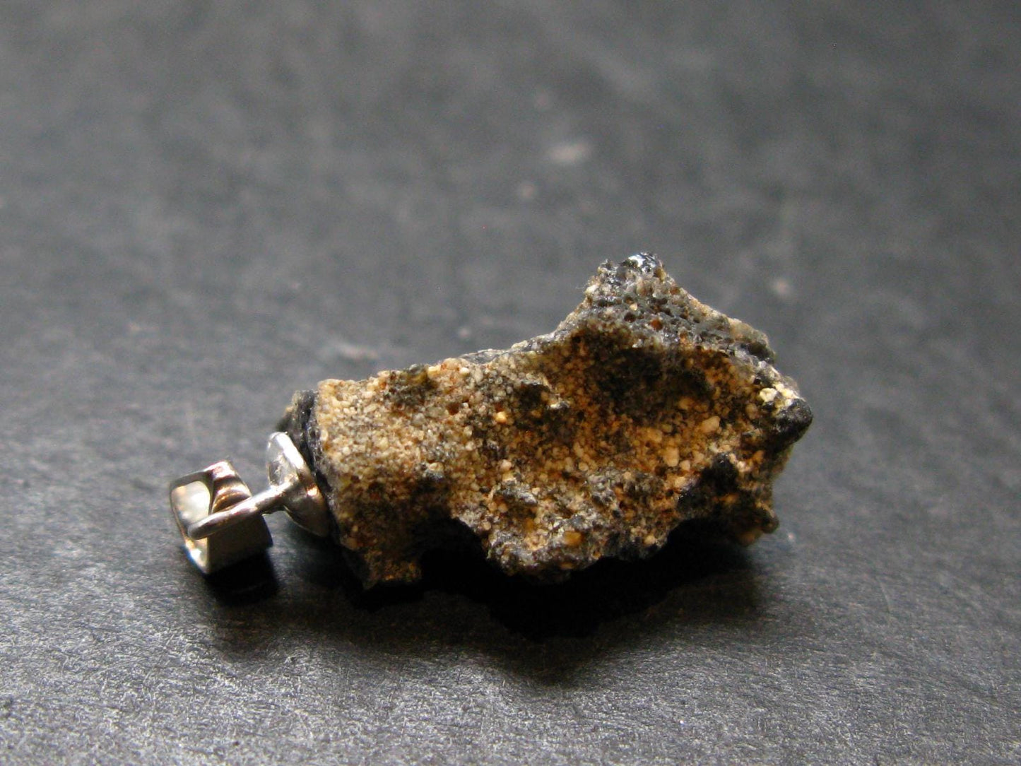 Fulgurite Lightning Rock Silver Pendant From USA - 0.9" - 0.79 Grams