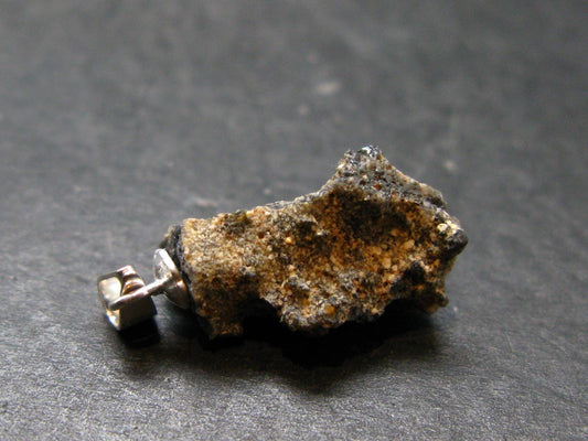 Fulgurite Lightning Rock Silver Pendant From USA - 0.9" - 0.79 Grams