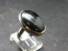 Real!! Very Rare Nuumite Nuummite Sterling Silver Ring from Greenland - 7.14 Grams - Size 7
