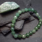 Green Aventurine Genuine Bracelet ~ 7 Inches ~ 8mm Round Facetted Beads