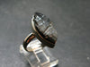 Unpolished Elite Shungite Silver Ring from Russia - Size 6 - 4.52 Grams