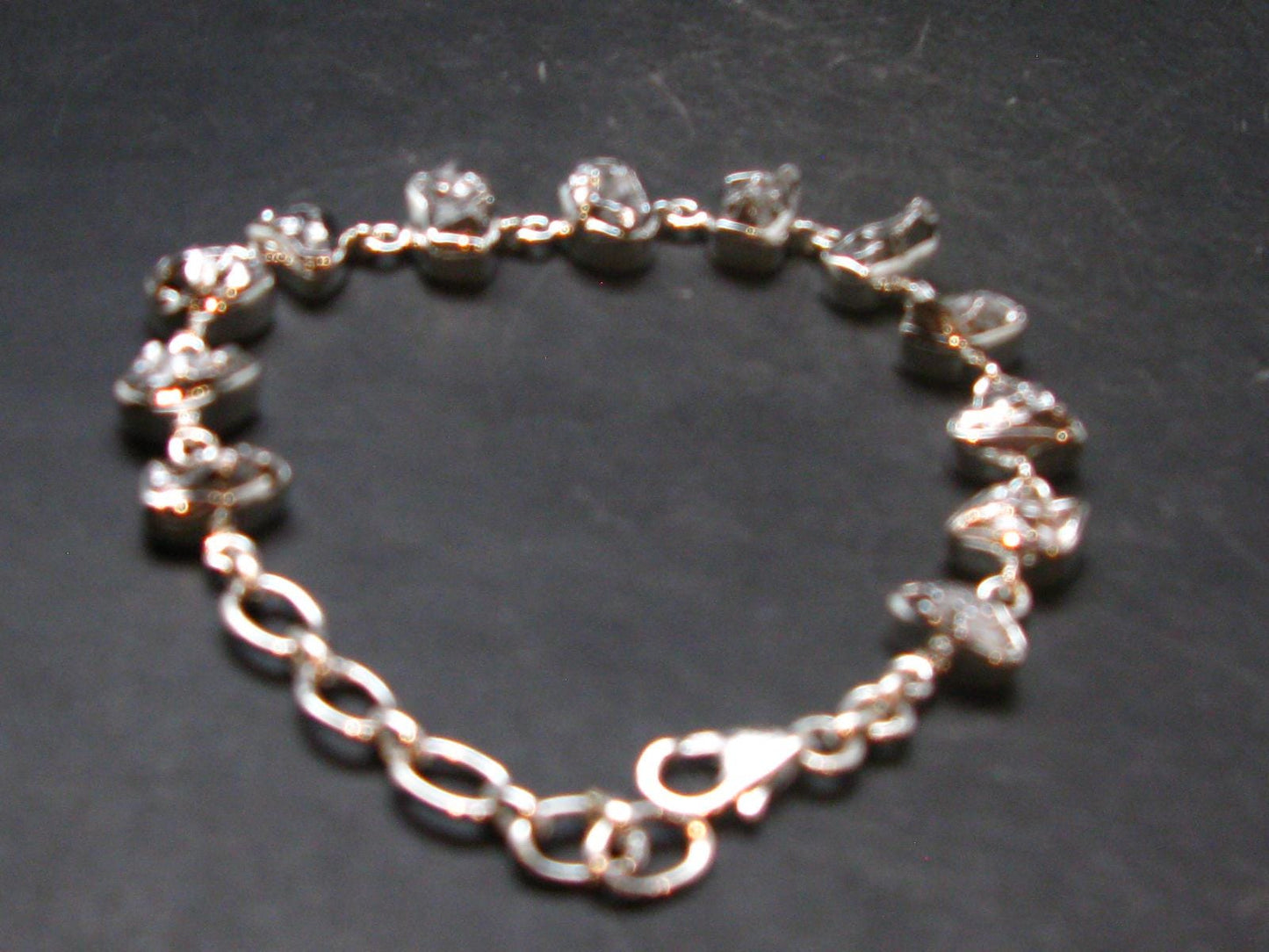 Meteorite Sterling Silver Bracelet - 24.42 Grams - Size Adjustable