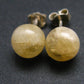 The Most Classic Earring Styles!! Natural 8mm Round Ball Citrine Gemstones 925 Silver Stud Earrings