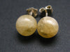 The Most Classic Earring Styles!! Natural 8mm Round Ball Citrine Gemstones 925 Silver Stud Earrings