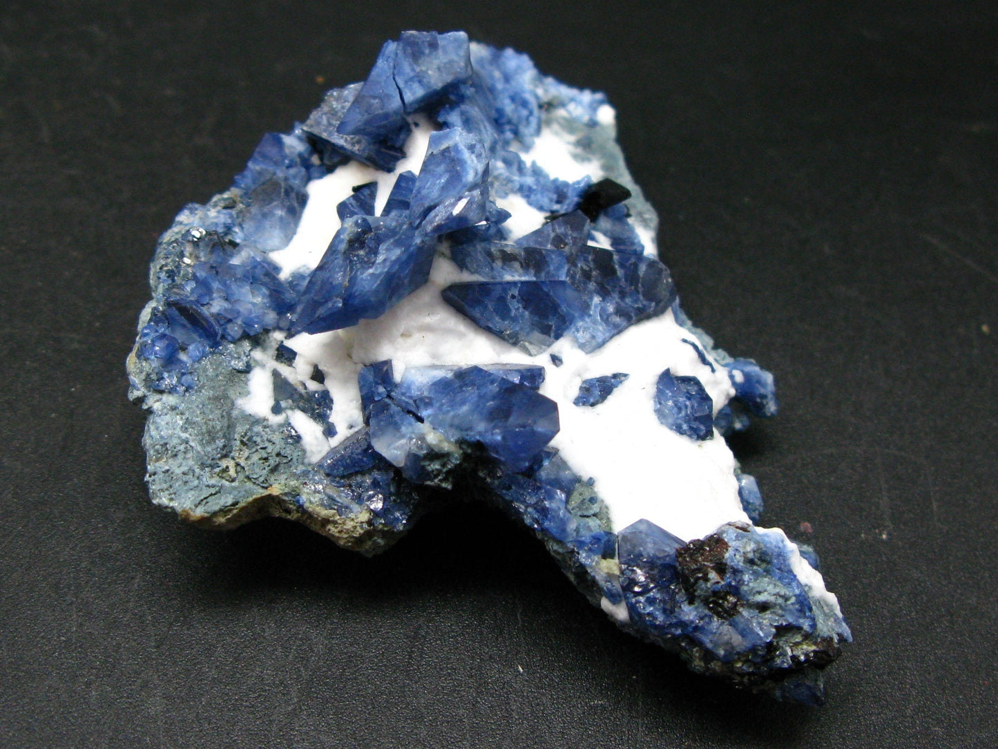 Museum Benitoite and Neptunite on Natrolite Cluster From California - 3.2"